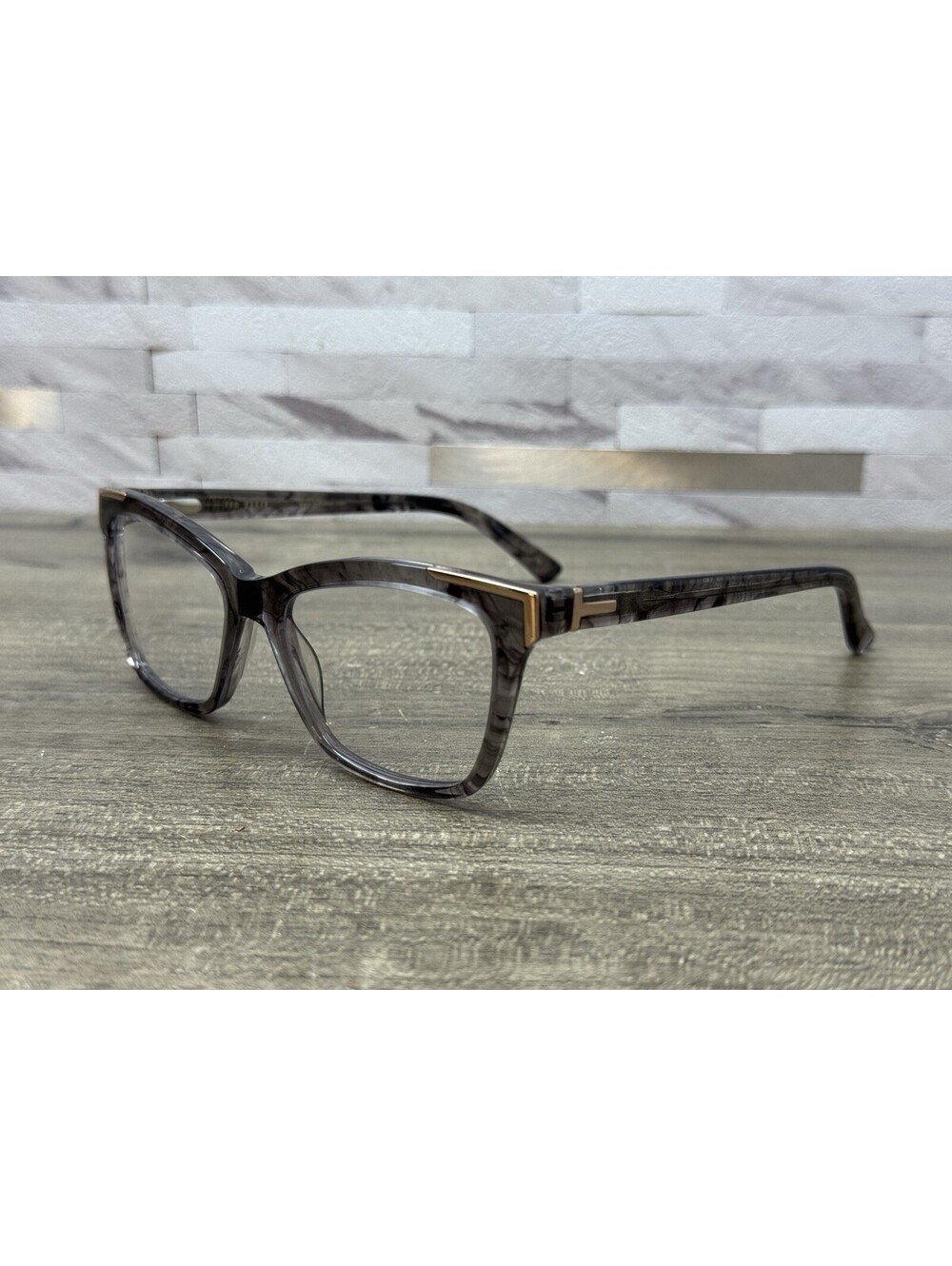 TED BAKER Designer Eyeglasses B758 Grey Rose Gold Authentic 52[]17-135